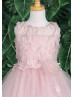 3D Flower Tulle Flower Girl Dress